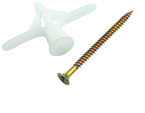 Vis d'ancrage autoperceuses, boulons d'ancrage, boulons d'expansion, lot de 50, ancrage pour plaque de plâtre, tuyau d'expansion en plastique pour avion, clou papillon, vis pour mur en plaques de plât