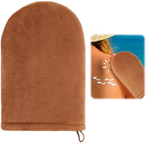 Guanto autoabbronzante per peeling uniforme abbronzatura, ideale per applicare senza striature, macchie viso morbido corpo utilizzabile su entrambi i lati