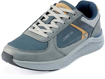 LEOSS ORIGINAL Scarpe Uomo Sneakers Scarpe da Palestra Uomo Leggere Confortevoli Flessibili Ammortizzate Versatili (Grigio, 44 EU, MLE255067-5)