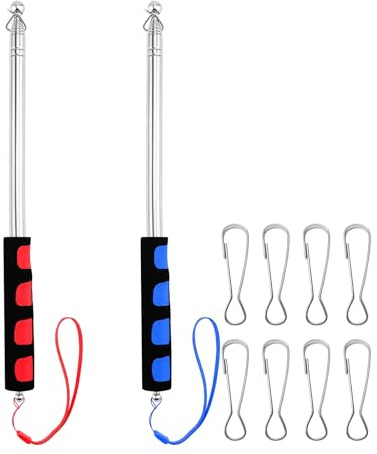 YiYiLiang Teleskopisk flaggstång 2-pack 160 cm