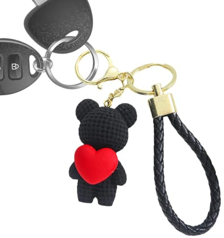 Bag Keychain Bear, Bear Nyckelringar 3D Ornaments Hänge Nyckelringar | Håller hjärta Förtjusande kul Dekorativ Söta tillbehör Barnfestfavoriter för handväska Väska