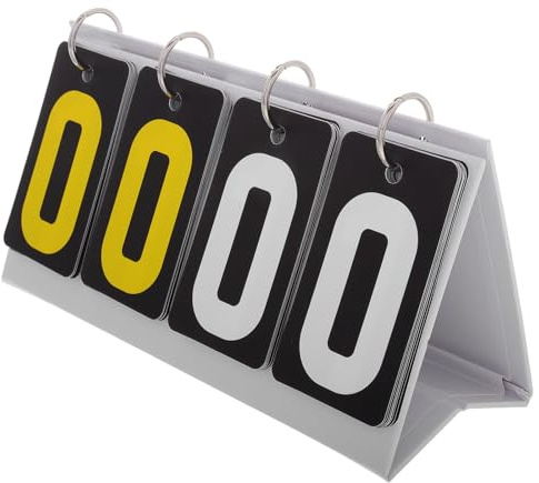 Holibanna Compteur Points Petanque Tableau de Score Clair à Retournement en Papier Portable Multifonctionnel pour Billard et Tennis de Table pour Compétitions