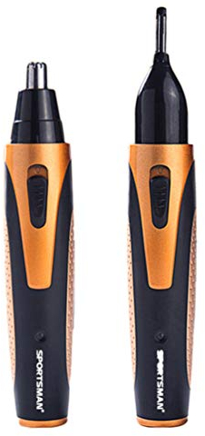 Milisten 2-in-1 Nasenhaar-Trimmer, Wiederaufladbar für Nase, Ohren, Bart und Augenbrauen - Für Männer
