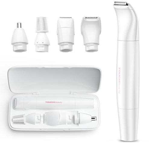 TOUCHBeauty 4 in 1 Haarentferner Elektrorasierer Bikini Trimmer,Gesicht Haarentferner,Augenbraue-Trimmer,Körperrasierer, Wasserdichte AG-1753EU Weiß