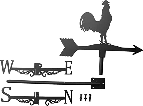LEWITORS Girouette avec poules d'animaux, piquet de jardin, girouette, indicateur de direction du vent, ornement, artisanat