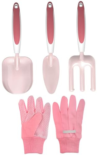 4pcs Ensemble de Jardinage pour Enfants, Ensemble de Jardinage pour Les Tout-Petits comprennent des Gants, Une Pelle, Un râteau, des Outils de Jardinage pour Enfants, Un Petit Ensemble de Jardin