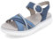 Remonte Damen Riemchensandalen D2K55, Frauen Sandalen,lose Einlage,offene Schuhe,Sandaletten,Sommersandalen,bequem,flach,Sommerschuhe,blau (14),40 EU