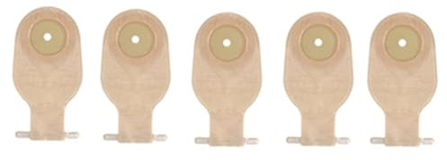 Diheohg 5 sacchetti per stomia, monopezzo, sacchetti svuotabili per colostomia, ileostomia, stomi, valvola di scarico 20-60 mm, sacchetti per colostomia