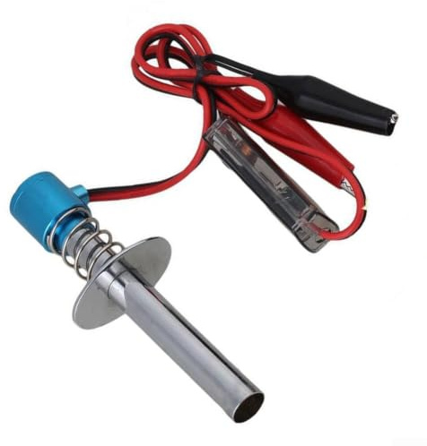 RC tändare elektronisk 6–24 V glödstift startaluminium för 1/10 1/8 för nitro motor bilmodell (blå)