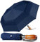 Lejorain Regenschirm XXL Sturmfest Automatischer Faltschirm Taschenschirm 137cm- Kompakter Falt Reise Golf Umbrella, 210T Nylon