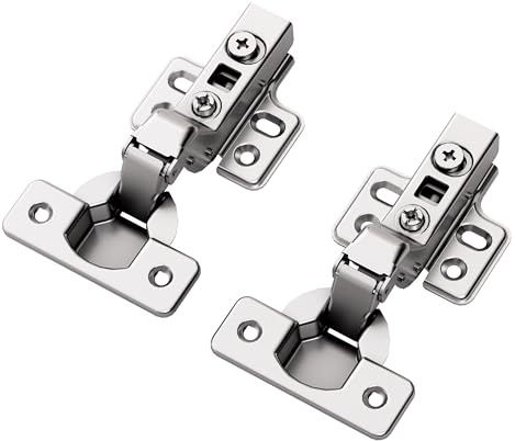 Luokim 2Pcs Frameless Soft Close Inset Cabinet Hinges 50% Faster Install