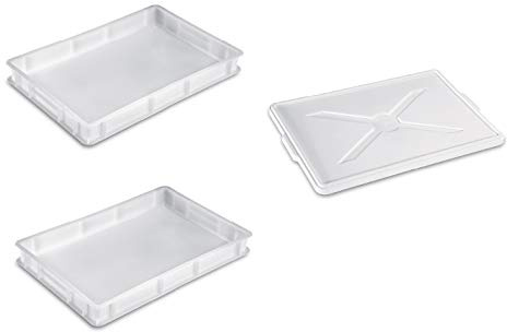 occhioalprezzo 6 Cassette BACINELLE 60X40X10 Impasto Pizza con 1 Coperchio