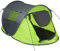 tectake® Pop Up Zelt wasserdicht, Wurfzelt, Camping Zelt 2 Personen, inkl. Heringe und Tragetasche, kleines Packmaß, für Windschutz Strand, als Angelzelt, Campingzelt, Bikepacking Tent - blau/grün