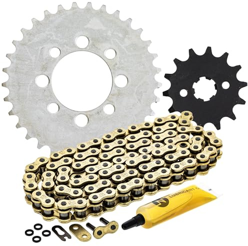 NICHE Drive Sprocket Chain Combo for Kawasaki KLX110 Suzuki DRZ110 Front 14 Rear 33 Tooth 420VM-X X-Ring 86 Links