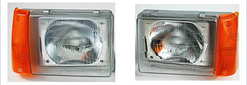 Generico Fari anteriori per Panda 141 Sisley Fanali Coppia Luci faro fanale luce DX SX per Regolazione Elettrica 34400/1 34410/1