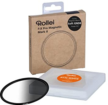Rollei F:X Pro - Filtro de Degradado magnético GND8 MK II, 82 mm, Filtro de Cristal magnético superresistente a los arañazos con 99,5% de Libertad de reflexión y sin distorsiones ópticas