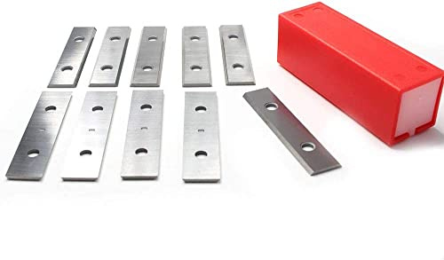 Topbidetec 10 Pack of Tungsten Carbide Paint Scraper Blades with Double-Edged, Fit for TP-1560 Scraper