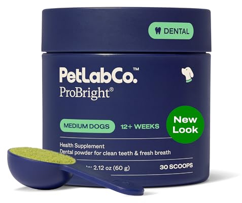 PetLab Co. ProBright Dental Powder for Medium Sized Dogs, 30 Scoops