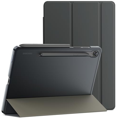 JETech Skyddsfodral för Galaxy Tab S10 Lite/S10 FE/S9 FE 10,9, Gray | Tunn Genomlysande Baksida, Tri-Fold Stativ, Stöder S Pen-Laddning, Automatisk Väckning/Sömn, Tunt och Stötsäkert