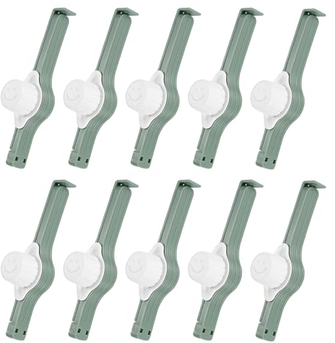 10 Stück Verschlussclips mit Ausschütter, Verschlussklammern für Tütenclips, Beutelclips, Tütenverschlüsse, Snackspender, Verschluss und Ausgießer für Lebensmittel Tüten Gefrierbeutel Clips