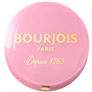 Bourjois Petite Boîte Ronde Blush, 17 Rose Tendresse, tient toute la journée, aspect naturel, effet rosé, pigments longue tenue, formule facile à estomper, texture légère, 2,5g