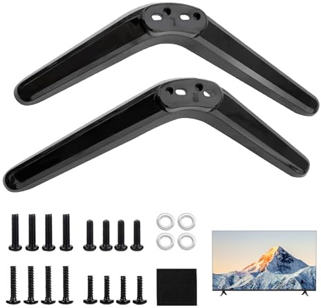 Supporto TV Universale Da Tavolo - Piedini e Gambe per Samsung e Altri Schermi Piatti Curvi LCD Da 40-50 Pollici - Base Con Viti