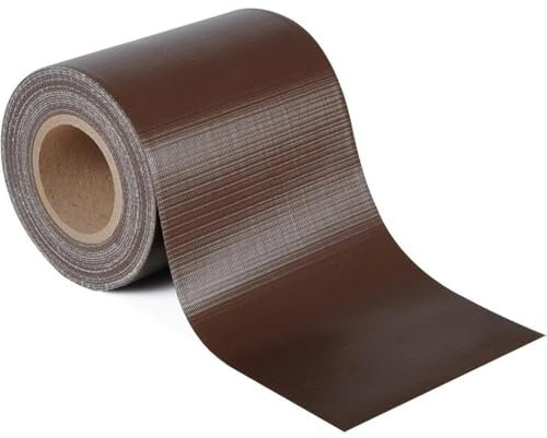 EFFE Tiras de PVC de protección visual con 20 clips | Barrera para vallas marrón