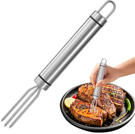 Porta pannocchie di mais, 18,8 x 2 cm, multifunzione | Porta pannocchie di mais riutilizzabile in acciaio inox, utensile con manico ergonomico per barbecue a carne