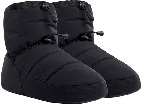Daydance Black Women Ballet Warm up Booties Ankle Dance Shoes Boots Slippers Indoor