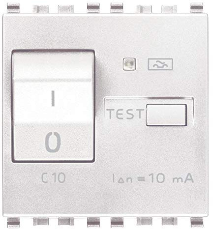 Vimar Serie Eikon – Interruttore magnetotermico differenziale 1 polo + neutro C10 10 mA Eikon NEXT