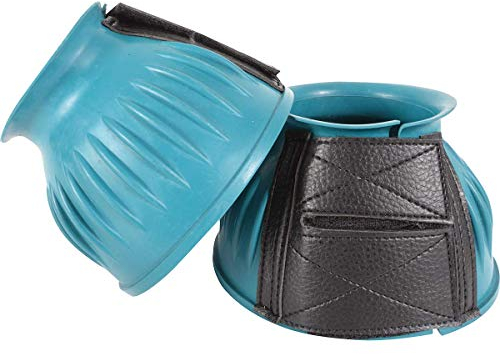 CASHEL Rubber Bell Horse Boots, Teal, Medium