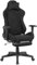 AMSTYLE Gaming-Schreibtischstuhl Bezug Stoff Schwarz Drehstuhl bis 120 kg, Büro-Arbeitsstuhl mit hoher Rückenlehne & ausziehbarer Fußstütze