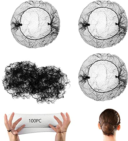 100 Stück Unsichtbare Haarnetze, Haarnetze Unsichtbare, Unsichtbar Elastisches Haarnetz, Unsichtbare Elastisches Haarnetze, Unsichtbare Haarnetze Mit Elastischem Rand, Haarnetze Elastische Unsichtbare