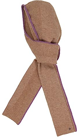 FRAAS Damen Kapuzenschal - warme Strickmütze mit Rippenmuster - Sustainability Edition Camel