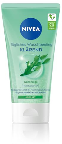 NIVEA Exfoliante diario sin microplásticos para una limpieza facial profunda de los poros, exfoliante facial mate que reduce las imperfecciones y cuida la piel (150 ml)
