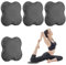 4 Stück Kniekissen Yoga, Rutschfest Yoga Knie Pad, 20 x 20 cm YogaKnie Padmatte Verschleißfesteschützt die Knie, Hände, Handgelenke und Ellbogen für Pilates Sport (Schwarz)