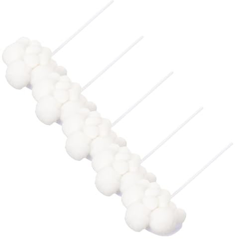 WHAMVOX 15pcs Cupcake Toppers Birthday Party Cake Picks Woolen Yarn Cloud Decor Cake Picking Decor