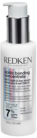 Redken, Siero Notte per Capelli Danneggiati, Capelli Rinforzati e Protetti a Lungo, Azione 24/7, Con Acido Citrico e Acido Poliglutammico e Squalane, Acidic Bonding Concentrate, 100 ml