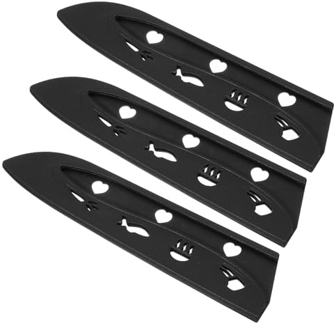 PATIKIL 3Pcs Copri Coltelli In Plastica Sicuri Per Coltello Da Chef 7, Custodia Protettiva Universale Per Lama, Fodera Per Coltelli Da Cucina E Bar, Nero