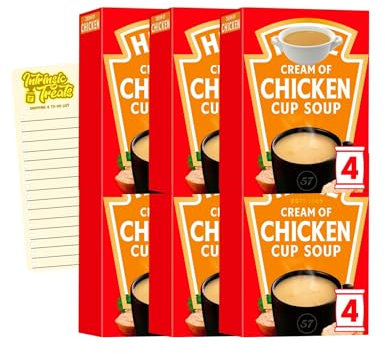 Chicken Soup Bundle with Chicken Cup Soup x6 and Intrinsic Treats Shopping List Card (Total of 24 Sachets)