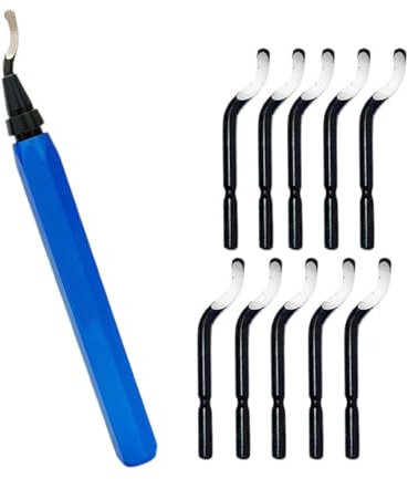 Ergonomic Blue Deburring Tool Set Feature 10 BS1010 Cutter Or 15 Cutter for Smooth Brims Finishing in Various Materials