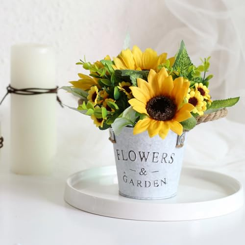 Lulullaby Konstgjorda blommor, solrosor sidenblommor som äkta, konstgjorda blommor, konstgjorda växter, konstgjorda blommor, solrosor, för bröllop, trädgård, utomhus, inomhusdekoration