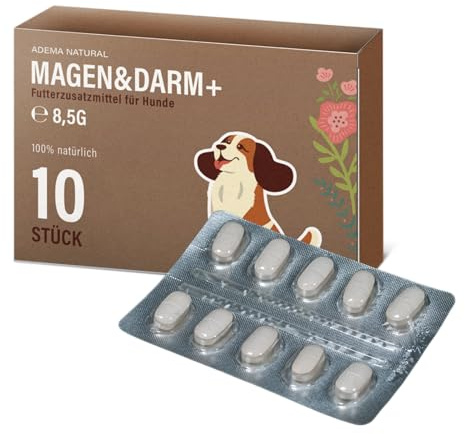 Adema Natural Probiotici gastrointestinali per cani – alimenti complementari per aiutare la digestione e il risanamento dell'intestino – senza cereali, delicato in caso di bruciore di stomaco