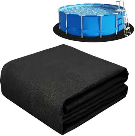 Piashow Alfombrilla redonda para piscina, para exteriores, precortada para piscinas y jacuzzis, sin costuras, resistente, fácil de colocar (305 cm)