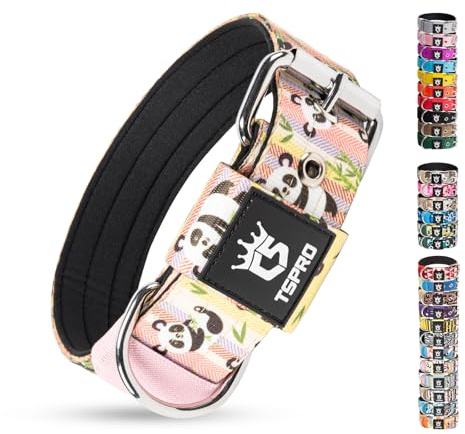 TSPRO Collar Táctico para Perros, Acolchado, Ancho 3,8 cm, Ajustable