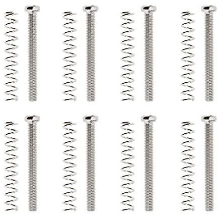 zalati Upphämtningsskruvar fjädrar M3 x 30 8 st Humbucker pickup ram kit dubbel spiralring surroundmontering gitarrdelar för elgitarr