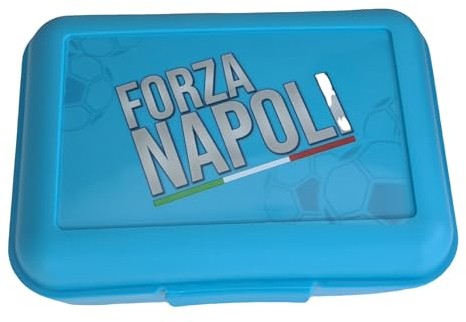NAPOLI | Contenitore Portapranzo Porta merenda Scatola Sandwich Box per Bambini Tifoso (Forza NAPOLI)