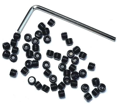 ZDingTech 50pcs Set Screws M4 x 3mm 304 Stainless Steel Allen Head Hex Socket 4X3mm Set Screws Grub Hex Head Sockets with M2 Allen Wrench.(3mm Length)