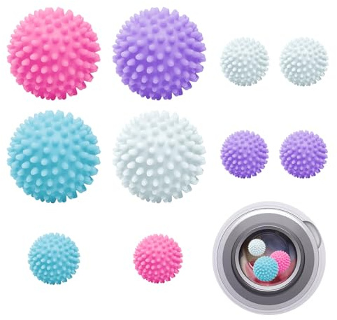 Trockner Ball, 10 Stücke Trocknerbälle für Wäschetrockner Waschkugel für Waschmaschine Wiederverwendbare Dryer Balls Trocknerkugeln für Trockner und Wäschetrockner
