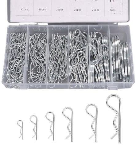 150 Stück Splinte Sortiment R-Clips Edelstahl Federstecker Splint Splinte Sortiment Federstecker Anhängerkupplung Splinte Schnell Festziehen Autos Wohnmobile Gartengeräte
